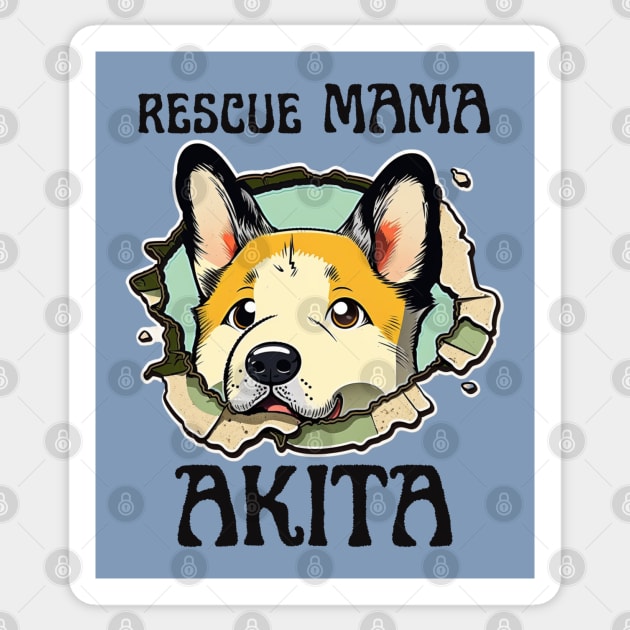 Akita dog Mom Sticker by Sniffist Gang